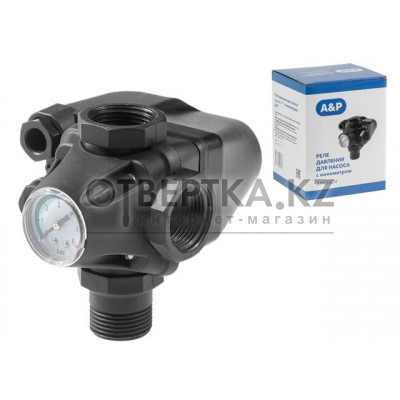 Реле давления для насоса с манометром A&P AP03A04
