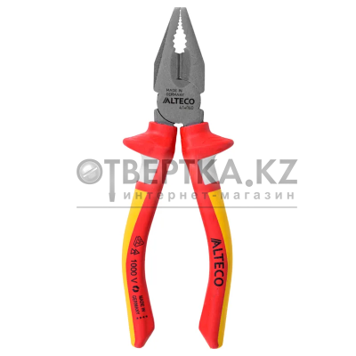 Плоскогубцы комбинированные диэлектрические VDE 160 мм, 3К рукоятка ALTECO Industrial 0101-VDE-160-X