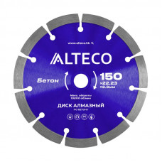 Диск алмазный по бетону ALTECO 150x22.23x2.3мм Диск алмазный по бетону ALTECO 150x22.23x2.3мм