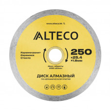 Диск алмазный по керамической плитке ALTECO 250x25.4x1.8мм Диск алмазный по керамической плитке ALTECO 250x25.4x1.8мм