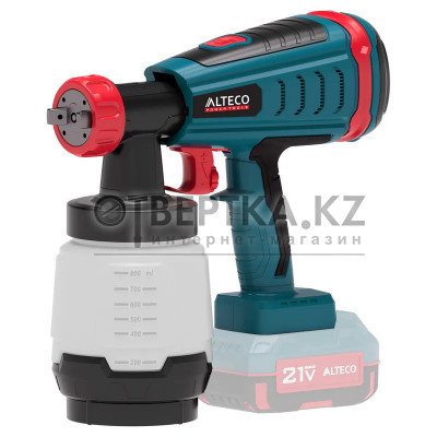 Бесщеточный аккумуляторный краскораспылитель ALTECO CSG 21-1000 BL Solo (без АКБ и ЗУ)