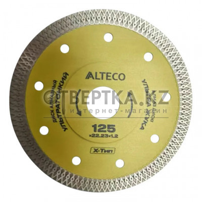 Диск алмазный сплошной ультратонкий X-Тип ALTECO 125x22.23x1.2мм X-тип 125x22.23x1.2