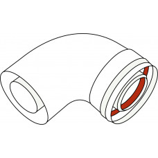 Отвод коасиал 90ºd80/125