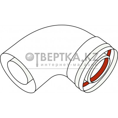 Отвод коасиал 90ºd80/125 3318091