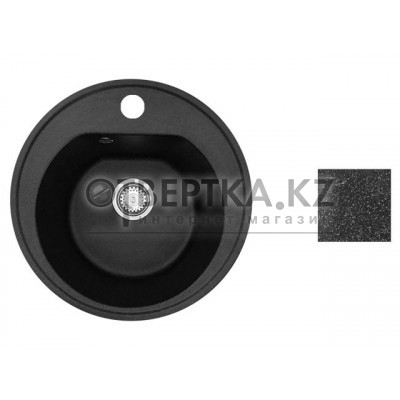 Мойка кухонная из искусственного камня RICHI черный 510х510 мм, AV Engineering AV510510RBKA