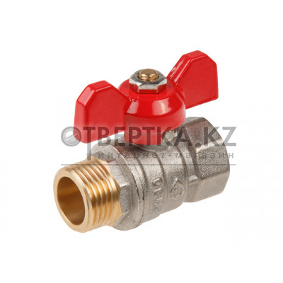 Кран шаровый 1/2" нар.-вн. бабочка PN30, AV Engineering AVE141012