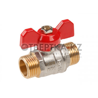 Кран шаровый 1/2" нар.-нар. бабочка PN30, AV Engineering AVE142012