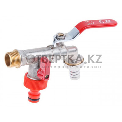 Кран водоразборный 1/2" нар. настенный со штуцером, AV Engineering AVE167003