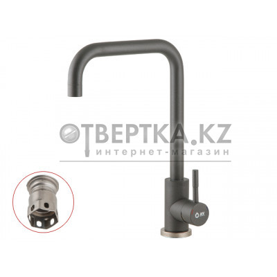 Смеситель для кухни (SUS 304) D35, серия ZAR серый AV Engineering AVZAR4-B304GR-739