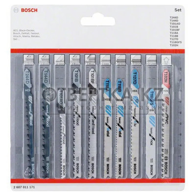 Набор пилок для лобзика Bosch All in One 10шт. 2607011171