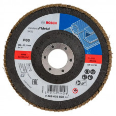 Круг лепестковый торцевой Bosch 125х22.2мм K80 2608603658