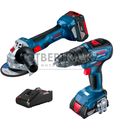 Набор BOSCH GWS 180-LI + GSB 18V-50 GAL 18V-160 C Professional 0615990M8S