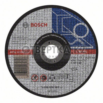 Отрезной круг прямой Bosch 2608600382