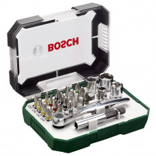 Набор бит 26 с ключом-трещоткой Bosch 2607017322 в Актау
