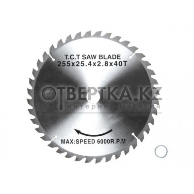 Диск пильный 255х30 мм/25,4 мм 40 зуб. по дереву BULL 05023425