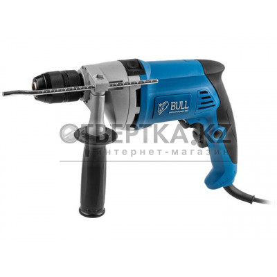 Дрель ударная BULL DR 1308 KL в кор. 850 Вт, БЗП металл 13 мм, 1 скорость, 0-2800 об/мин 1327422