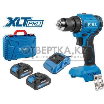 Аккум. дрель-шуруповерт BULL SR 1803 в чем. XLTpro БЕСЩЕТ., 2x2 А*ч, 18 В, 45 Н*м, БЗП 10 мм 1329602