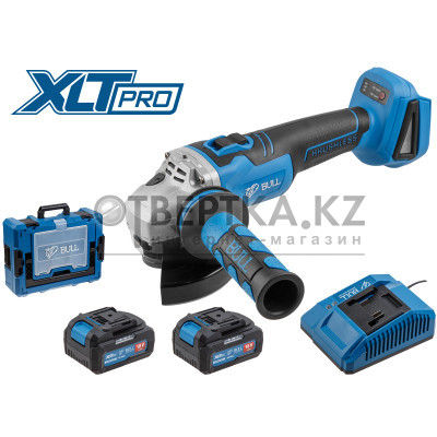 Аккум. углошлифмашина BULL CSG 1812 R Xcase, XLTpro, БЕСЩЕТ, 125 мм, рег. об., 8000 об/мин, 2х4 А*ч 1333860