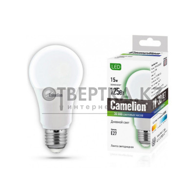 Лампа светодиодная Camelion LED15-A60/865/E27
