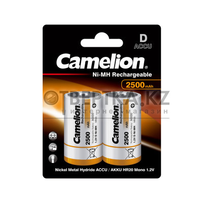 Аккумулятор CAMELION Rechargeable Ni-MH NH-D2500BP2