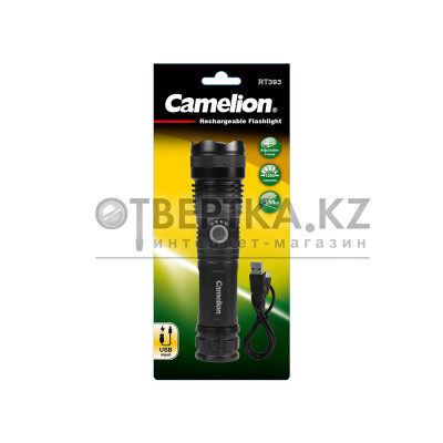 Алюминиевый перезаряжаемый фонарик Camelion RT393-TB