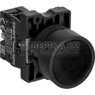 Кнопка управления CHINT NP2-EA21 без подсветки черная 1НО IP40 574814