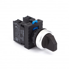 Переключатель без подсветки CHINT 2 положения с фиксацией чёрная 1НО+1НЗ IP65 в Алматы