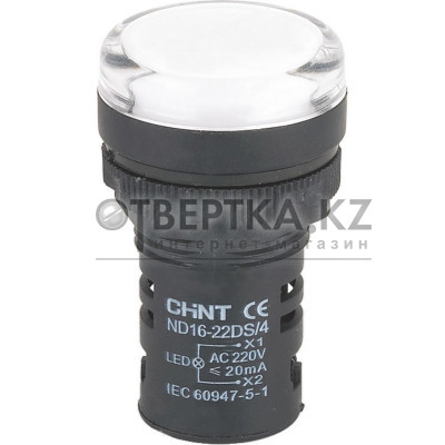 Индикатор CHINT ND16-22DS/2 белый АС/DC24В 592936