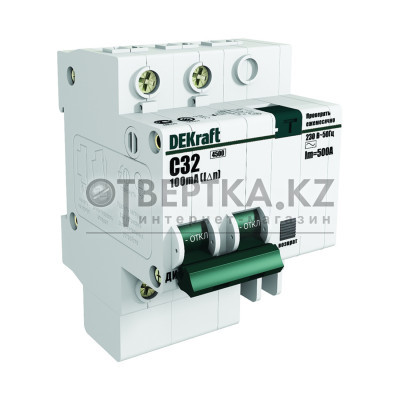 Дифференциальный автоматический выключатель DEKraft 15159DEK ДИФ-101 1+N C 25А 30мА AC AC