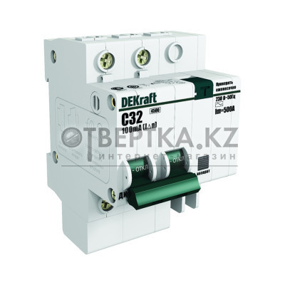 Дифференциальный автоматический выключатель DEKraft 15161DEK ДИФ-101 1+N C 40А 30мА AC AC