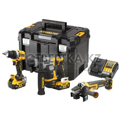Набор электроинструментов DeWALT DCD800-XJ+DCH172N-XJ+DCG405N-XJ + 2аккумулятора + зарядное устройство + транспортировочный бокс DCK355P2T-QW