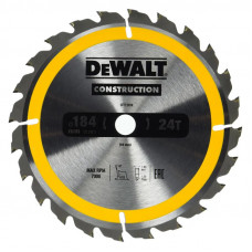 Диск пильный по дереву DeWALT CONSTRUCTION 184x1.6х16мм 24T DT1939-QZ