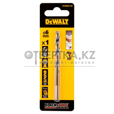 Сверло по металлу DeWALT EXTREME Black&Gold 6х93мм DT20522-QZ