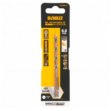 Сверло по металлу DeWALT EXTREME IMPACT Black&Gold 6х101мм DT20608-QZ Сверло по металлу DeWALT EXTREME IMPACT Black&Gold 6х101мм DT20608-QZ