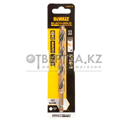 Сверло по металлу DeWALT EXTREME IMPACT Black&Gold 11х144мм DT20617-QZ