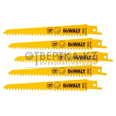 Полотно пильное по гипсокартону для сабельной пилы DeWALT S628DF 5шт. DT2356-QZ