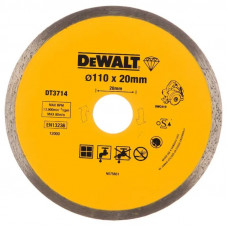 Диск отрезной алмазный по керамике DeWALT 110х1.6х20мм DT3714-QZ Диск отрезной алмазный по керамике DeWALT 110х1.6х20мм DT3714-QZ