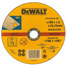 Диск отрезной по металлу DeWALT INDUSTRIAL 180х1.6х22.2мм DT42380Z-QZ Диск отрезной по металлу DeWALT INDUSTRIAL 180х1.6х22.2мм DT42380Z-QZ