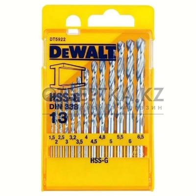 Набор сверл по металлу DeWALT 1.5-6.5мм 13шт. DT5922-QZ