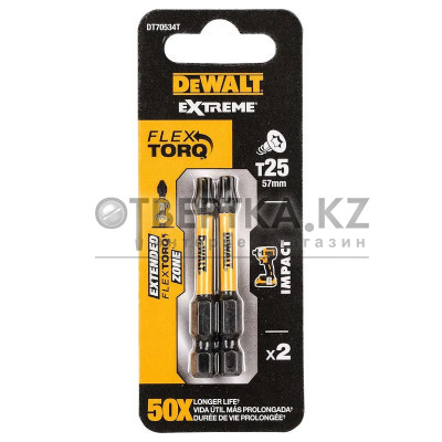 Биты ударные DeWALT T25 57мм 2шт. DT70534T-QZ