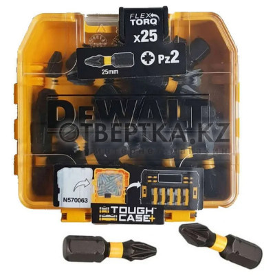 Набор бит DeWALT PZ2 25мм 25шт. DT70556T-QZ