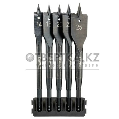 Набор перьевых сверл по дереву в кейсе DeWALT 14-25мм 5шт. DT70833-QZ