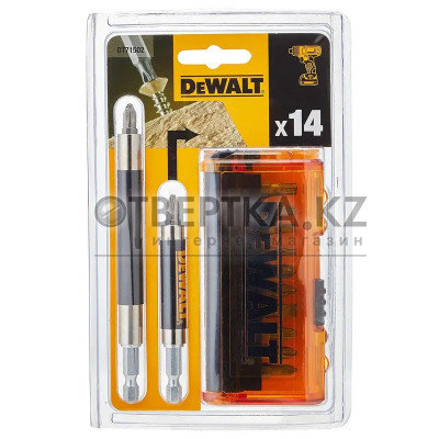 Набор бит в тонком карманном чехле DeWALT 
