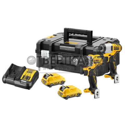 Набор из двух аккумуляторных инструментов DEWALT DCK2110L2T