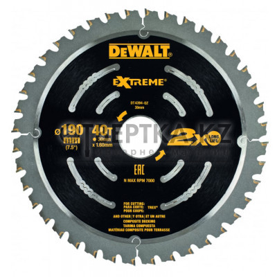 Пильный диск по террасной доске DeWalt DT4394