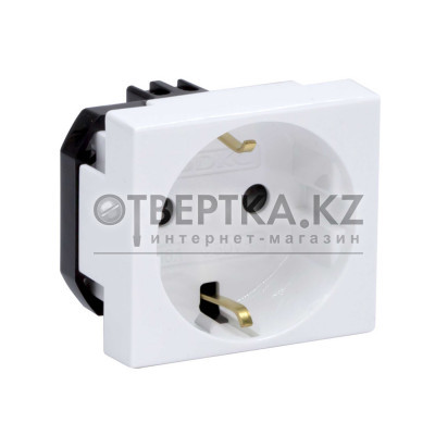 Розетка силовая серии Viva DKC 45005 2Р+Е со шторками белая