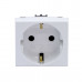 Розетка силовая серии Viva DKC 45005 2Р+Е со шторками белая