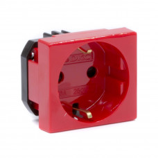Розетка силовая серии Viva DKC 45015 2Р+Е со шторками красная в Атырау