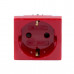 Розетка силовая серии Viva DKC 45015 2Р+Е со шторками красная
