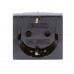 Розетка силовая серии Viva DKC 45205 2Р+Е со шторками черная
